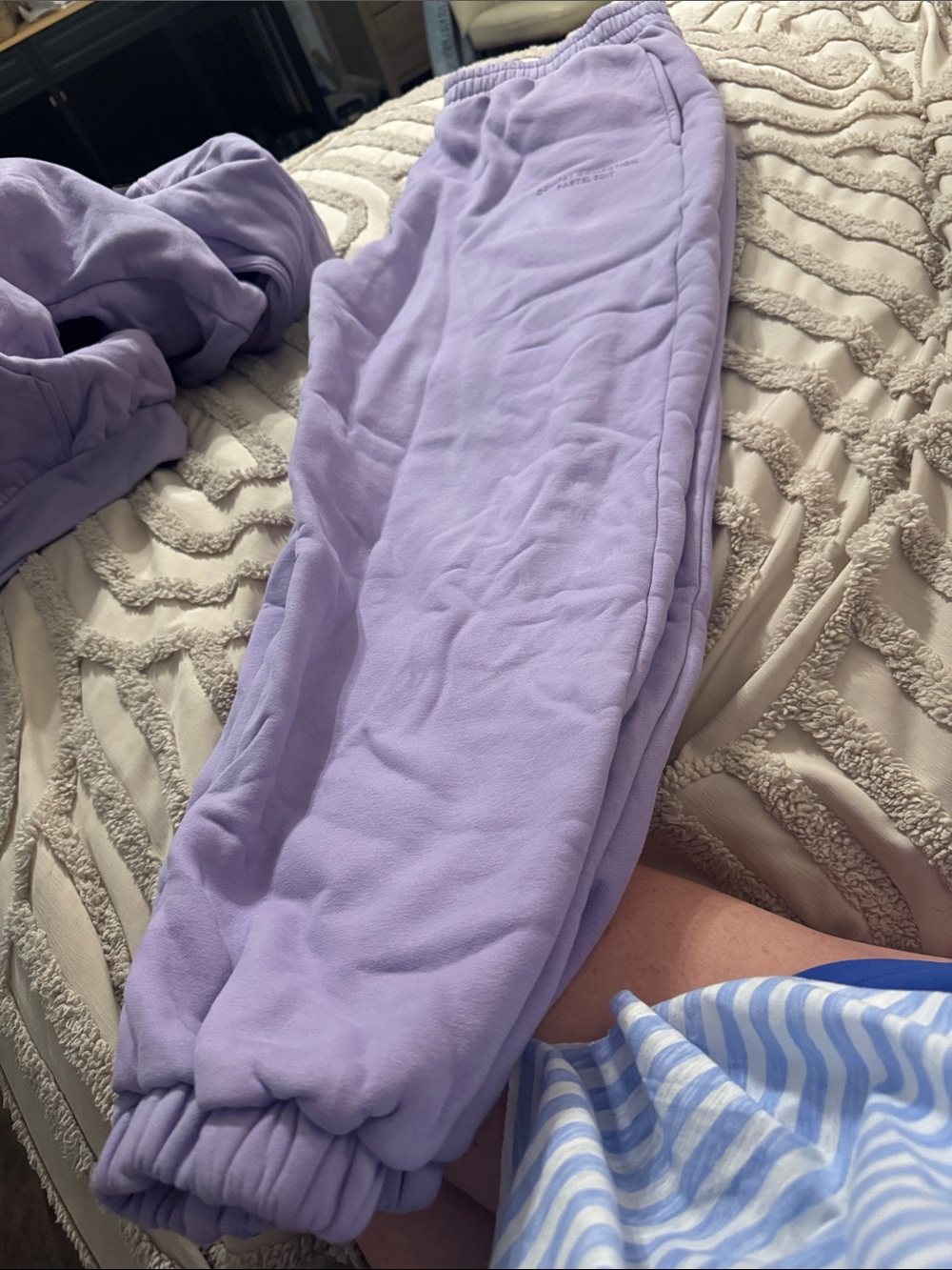Comfrt Lavender Fleece Jogger Pants - Comfortable Casual Bottoms